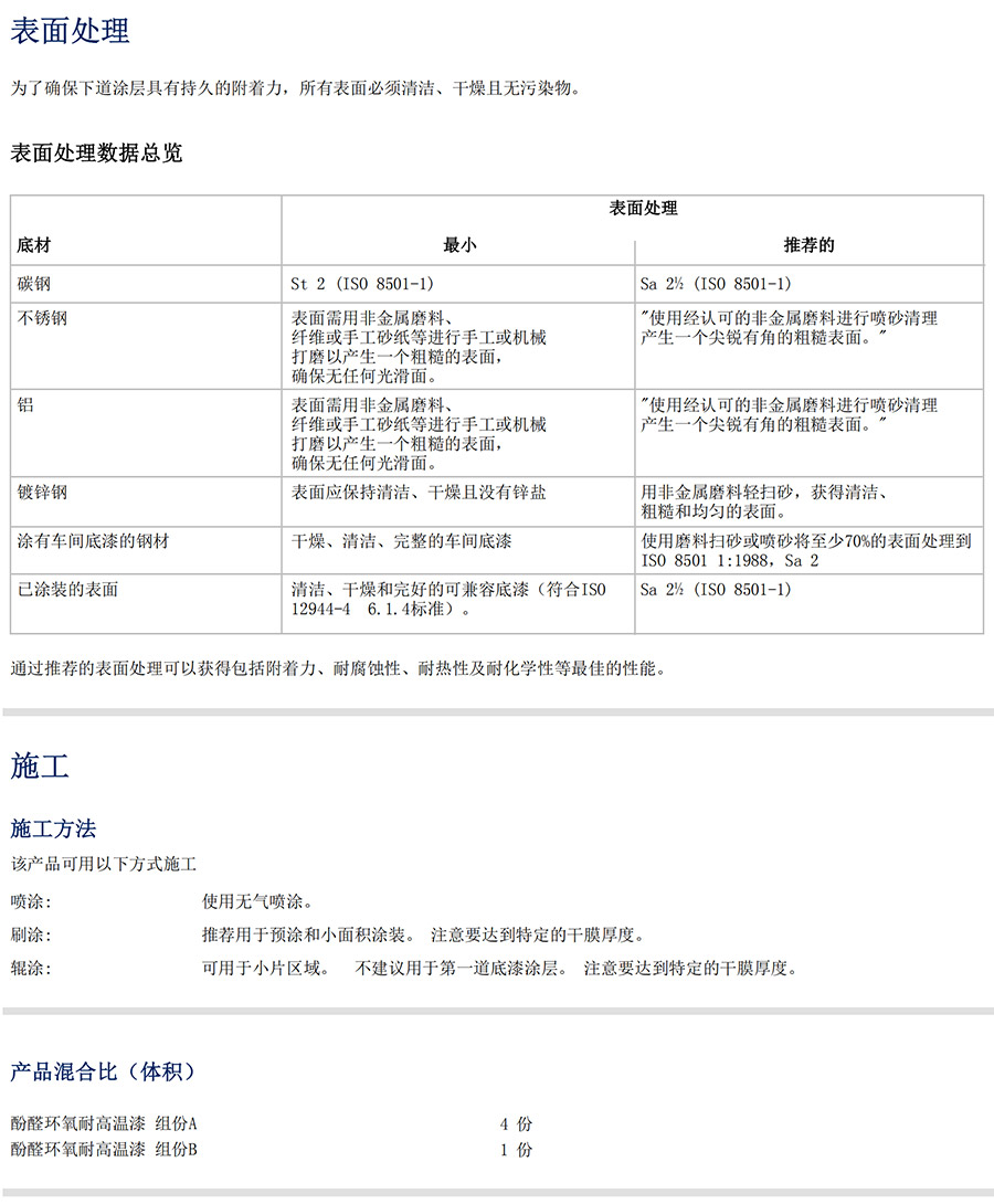 酚醛環氧耐高溫漆